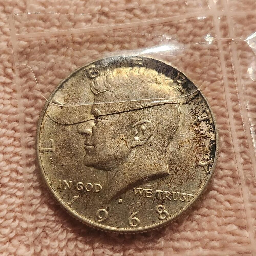 LOT OF TWO 40% Half Dollar Kennedy 1967 & 1968-D